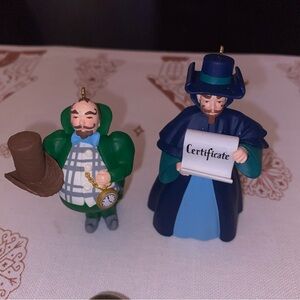 VTG Hallmark Keepsake The Wizard Of Oz Munchkinland Mayor & Coroner Ornament SET
